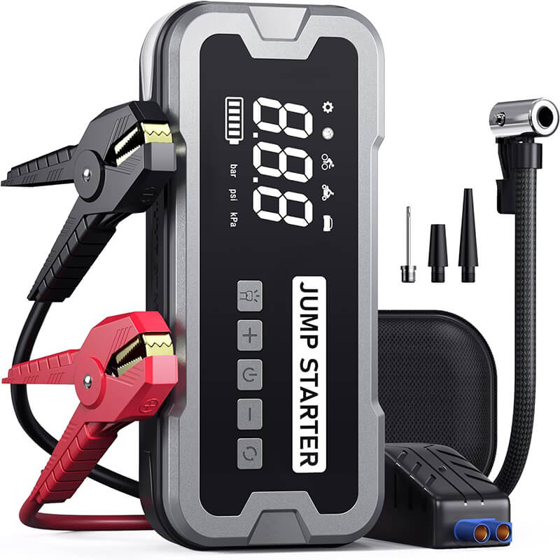 Εκκινητής Μπαταρίας (Jump Starter) 4-σε-1 με Τρόμπα Αέρος, Power Bank & Φακό